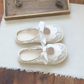 Women Retro Casual Mesh Cotton Linen Slides