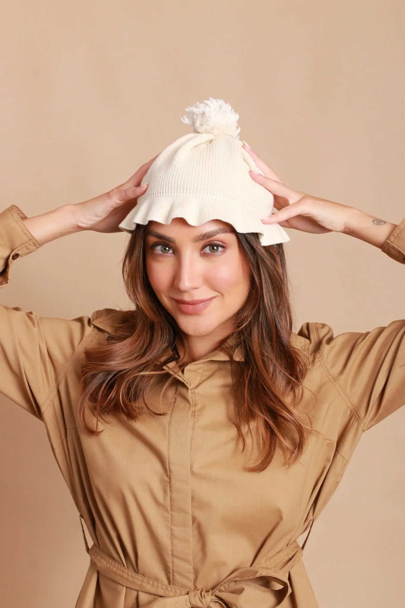 Women's Allergy-Free Pom Beanie