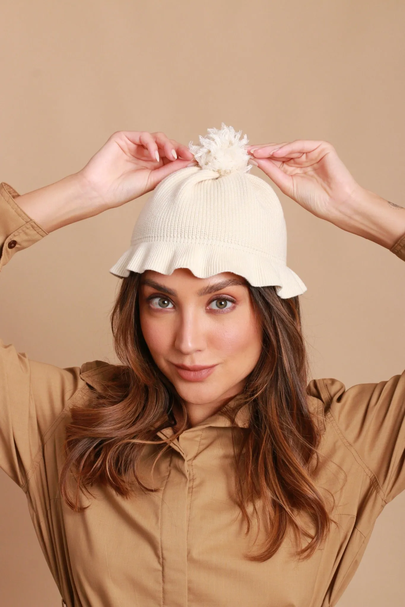 Women's Allergy-Free Pom Beanie