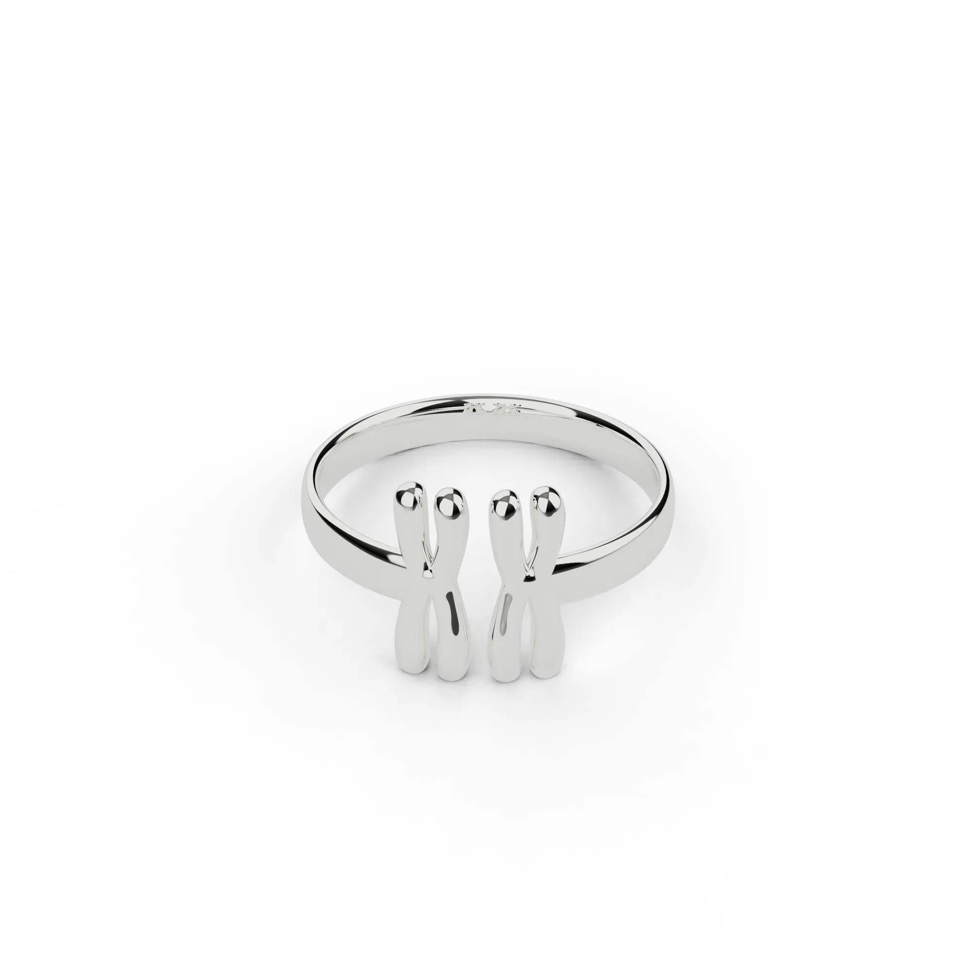 XX-chromosomes ring | silver